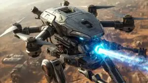 Cyber Medic Drone Repairing Battle Mech