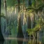 Cypress Swamps Spanish Moss Louisiana Deep South Moody