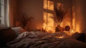 Dim Room with Warm Light