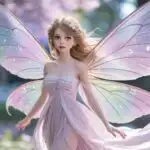 Dreamy Pastel Fairy Girl With Wings
