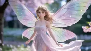 Dreamy Pastel Fairy Girl With Wings