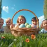 Easter Egg Hunt Basket Grass Fun