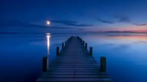 Empty Dock at Blue Hour