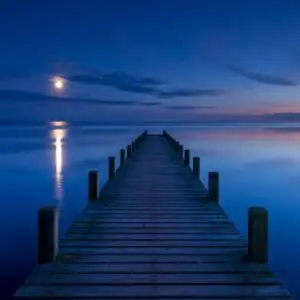 Empty Dock at Blue Hour