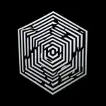 Geometric Cube Illusion Op Art Design