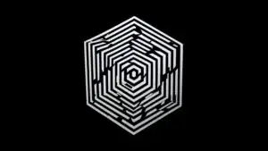 Geometric Cube Illusion Op Art Design