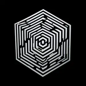 Geometric Cube Illusion Op Art Design