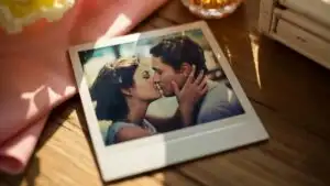 Kiss in the Polaroid Frame