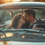 Kiss in the Vintage Car