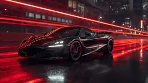 McLaren 720S Black Neon Night