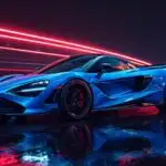 McLaren 720S Blue Neon Night
