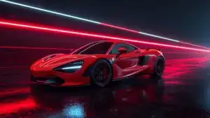 McLaren 720S Red Neon Night