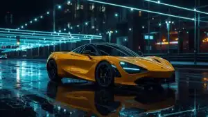 McLaren 720S Yellow Neon Night