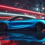 McLaren 765LT Blue Neon Night