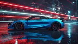 McLaren 765LT Blue Neon Night