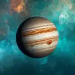 Minimalist Jupiter Great Red Spot Outline