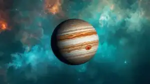 Minimalist Jupiter Great Red Spot Outline
