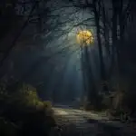 Moonlight Path Forest Shadow Eerie