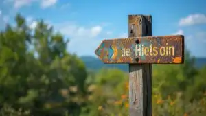 Old Street Sign Post Rustic Vintage Directional