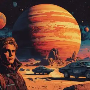 Retro Futurism Planet Art