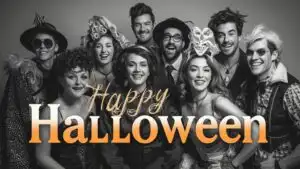 Retro Halloween Costume Group Photo