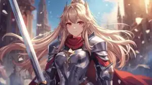 Royal Knight Girl With Silver Armor