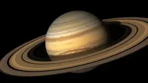 Saturn Rings Close-up Photo