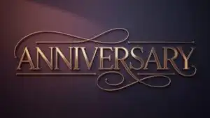 Simple Anniversary Gold Typography