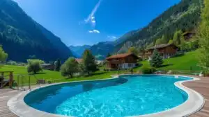 Swiss Alpine Mountain Chalet with Scenic Pool