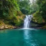 Tropical Waterfall Lagoon