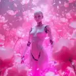Valkyrie Android Under Pink Cyber Bloom