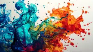 Abstract Liquid Ink Drop Spread Macro
