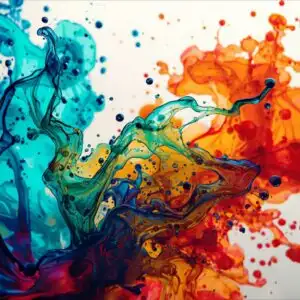 Abstract Liquid Ink Drop Spread Macro