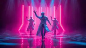 Android Dancer in Ultrachrome Stage Lights