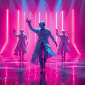 Android Dancer in Ultrachrome Stage Lights