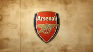 Arsenal FC Vintage Badge on Old Paper