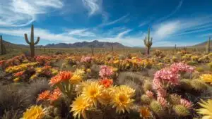 Cactus Field Desert Bloom Flower