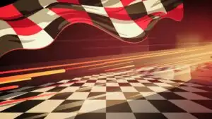 Checkerboard Pattern Floor Retro Racing Flag Vibe