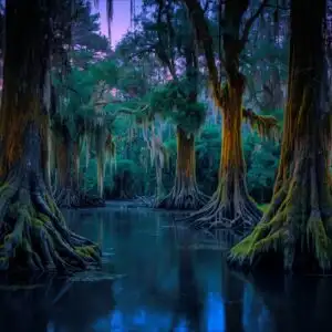 Cypress Swamps Spanish Moss Louisiana
