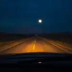 Desert Road Lone Car Driving Perspective Freedom