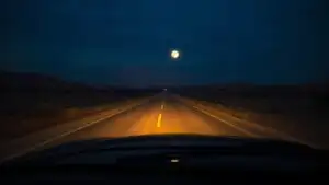 Desert Road Lone Car Driving Perspective Freedom