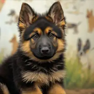 German Shepherd Puppy Loyal Look