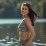 Girl Enjoying the Lake Breeze