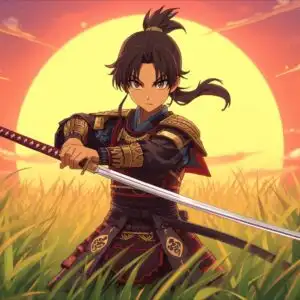 Samurai Boy Rising Sun