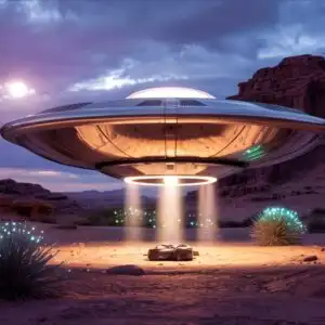 Sci-Fi Movie Alien Spaceship Model 60s Aesthetic