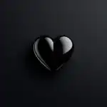 Simple Heart Symbol Minimalist Black Background Clean