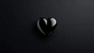 Simple Heart Symbol Minimalist Black Background Clean