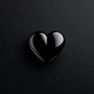 Simple Heart Symbol Minimalist Black Background Clean