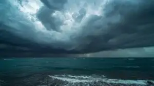Storm Clouds Over Ocean