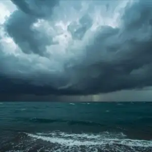 Storm Clouds Over Ocean